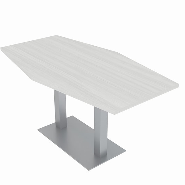 Skutchi Designs 33.5 in W, 59.5 in L, 29 in H, Engineered Wood Top, White HAR-HEX.IR-34x60-DOU-WHCYPRESS - main